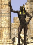 3d_(artwork) abs alternate_version_at_source anthro anubian_jackal anubis balls biceps brown_body canid canine canis deity digital_media_(artwork) egyptian egyptian_mythology flaccid fur genitals jackal looking_at_viewer male mammal michael4 middle_eastern_mythology muscular muscular_anthro muscular_male mythology nipples nude pecs penis pose solo source_request unavailable_at_source wooky