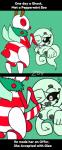 2018 absurd_res anthro arthropod balls bee christmas comic corruption duo english_text erection female genitals ghost heart_eyes heart_symbol hi_res holidays humanoid hymenopteran insect male non-mammal_balls penis spiral_(zaldenvire) spirit text zaldenvire