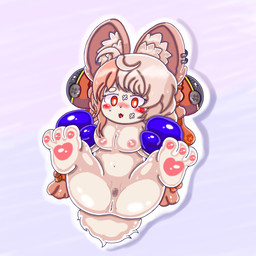 anus boxing boxing_gloves breasts butt clothing female genitals handwear innie_vulva nipples solo sport vulva aramatchan mihoyo zenless_zone_zero zhao_(zenless_zone_zero) lagomorph leporid mammal rabbit 1:1 absurd_res hi_res