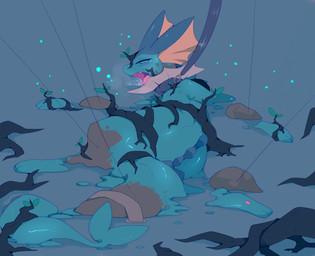 ambiguous_gender death feral plant solo transformation tree winte nintendo pokemon eeveelution generation_1_pokemon pokemon_(species) vaporeon 2015 hi_res