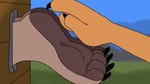 anthro bdsm bondage bound curling_toes duo feet foot_fetish foot_focus glistening_toes male male/male mature_anthro mature_male stuck tickle_fetish tickle_torture tickling tickling_feet weston(cowboyrut) cowboyrut canid canine canis domestic_dog mammal wolf animated short_playtime
