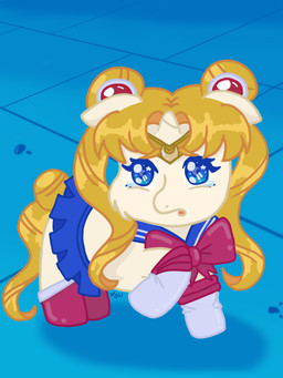 1_horn alternate_species blonde_hair blue_eyelashes blue_eyes bodily_fluids clothed clothed_feral clothing costume crying eyelashes female female_feral feral feralized footwear fur furrification gloves hair handwear horn long_hair looking_up red_clothing red_footwear red_shoes sailor_uniform shoes solo sparkles sparkling_eyes tail tears tied_hair uniform white_body white_clothing white_fur white_gloves white_handwear yellow_tail young young_female young_feral bananawaifu fluffy_pony sailor_moon_(series) sailor_moon_(character) fluffy_pony_(species) mammal 2025 3:4 crossover digital_media_(artwork) meme