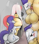 anal anthro anthrofied anus balls big_butt bodily_fluids breasts butt crossgender crouching genitals group gynomorph gynomorph/gynomorph huge_butt intersex intersex/intersex licking nude nun oral rimming sex tongue tongue_out nsfwronin friendship_is_magic hasbro my_little_pony fluttershy_(mlp) rarity_(mlp) equid equine mammal absurd_res hi_res