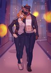 alternative_fashion anthro bandage clothed clothing duo ear_piercing ear_ring facial_piercing female female/female love nose_piercing pennyprickles piercing punk ring_piercing rocker romantic romantic_couple septum_piercing sutamasque jane_carcano canid canine canis jackal mammal hi_res