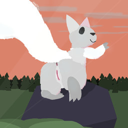 butt clitoris feet female feral fluffy fluffy_tail fur genitals leaning leaning_forward looking_back nude presenting presenting_hindquarters presenting_vulva simple_background smile solo tail tuft vulva white_body white_fur white_tail hanzowo ultimate_chicken_horse squirrel_(ultimate_chicken_horse) mammal rodent sciurid tree_squirrel 1:1 2025 dated digital_drawing_(artwork) digital_media_(artwork) flat_colors watermark