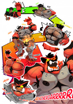 abs anthro back_muscles balls_outline barazoku big_butt big_muscles big_pecs bodily_fluids body_size_growth bottle brutification bulge burning bursting_out_of_clothing butt butt_expansion claws clothed clothing container detailed_bulge directional_arrow drooling expansion fire flexing fur fur_growth genital_outline green_eyes growth holding_object huge_muscles huge_pecs human_to_anthro male markings mostly_nude muscle_growth muscular muscular_anthro muscular_male muscular_thighs nipples pawpads pec_expansion pecs penis_outline red_body ripping roaring saliva sharp_teeth simple_background size_transformation snarling snout snout_growth solo species_transformation stripes tail tail_growth teeth torn_clothing transformation transformation_sequence underwear underwear_only yellow_sclera mdcackle nintendo pokemon felid feline generation_7_pokemon human incineroar mammal pantherine pokemon_(species) tiger 2025 digital_drawing_(artwork) digital_media_(artwork) hi_res sequence