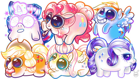 apple big_pupils clothing cowboy_hat dilated_pupils female female/female feral food fruit glowing glowing_eyes group hat headgear headwear horn magic party_horn plant pupils wings bloofbloofbloof friendship_is_magic hasbro my_little_pony mythology applejack_(mlp) fluttershy_(mlp) pinkie_pie_(mlp) rainbow_dash_(mlp) rarity_(mlp) twilight_sparkle_(mlp) earth_pony equid equine horse mammal mythological_creature mythological_equine pegasus pony unicorn hi_res