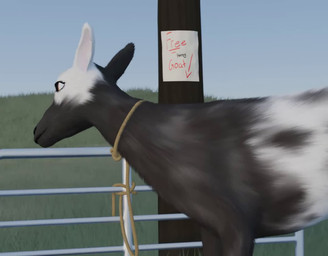 caprine_teats caprine_udders female feral leash nude outside solo teats udders doriyote spaghetti_(doriyote) bovid caprine goat mammal 3d_(artwork) 3d_animation animated digital_media_(artwork) no_sound short_playtime video