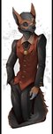 clothing male male/male solo solo_focus suit kredri canid canine fox mammal hi_res
