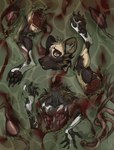 amputation anthro blood bodily_fluids death decapitation food gore limbs male meat organs solo swamp kolkolukija african_wild_dog canid canine mammal hi_res