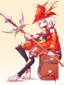 4_toes 5_fingers accessory anthro biped black_tail blue_eyes bow_(feature) bow_accessory bow_ribbon claws clothed clothing feet female fingers fully_clothed fur furgonomics hair hat headgear headwear holding_object holding_weapon leg_warmers legwear long_hair melee_weapon polearm red_clothing ribbons simple_background sitting smile solo spear tail tail_accessory tail_bow tail_ribbon toe_claws toes weapon white_body white_claws white_fur white_hair ancesra final_fantasy final_fantasy_ix square_enix freya_crescent burmecian mammal rodent 2019 digital_media_(artwork) hi_res