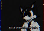 anthro black_body black_eyes black_fur black_hair clothing creepy crow_(thedeathcrow) domestic_cat felid feline felis fur hair hi_res male mammal necktie pupils scary shirt solo spanish_text text thedeathcrow05 topwear translated white_pupils