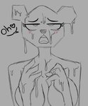 after_sex anthro big_breasts bodily_fluids breasts cum cum_covered dialogue featureless_breasts female genital_fluids messy solo text domelynonix cartoon_network the_amazing_world_of_gumball teri_(tawog) bear mammal english_text hi_res monochrome