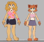 anthro anthrofied bob_cut bottomwear bracelet clothing crop_top denim denim_bottomwear denim_clothing denim_skirt duo feet female hindpaw jewelry paws shirt skirt tail thong_straps topwear y2k_(fashion) dogstoof hasbro littlest_pet_shop littlest_pet_shop:_popular canid canine canis chihuahua domestic_dog mammal toy_dog hi_res