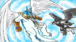 duo eyewear feathered_wings feathers goggles male tail wings coochan legendz mythology ranshiin shiron dragon mythological_creature mythological_scalie scalie