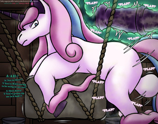 anal anal_penetration animal_genitalia animal_penis balls big_balls big_penis blue_eyes blue_hair breeding_mount breeding_mount_use butt butt_tattoo clothing dialogue duo equine_genitalia equine_penis female feral footwear freckled_butt freckled_tail freckles genitals green_body green_hair green_insides hair hooves horn inside_breeding_mount male male/female mane mane_hair motion_lines multicolored_hair musk musky_butt musky_penis penetration penis pink_hair plap pube_peek pubes purple_horn purple_penis questionable_consent rope sex socks stars_in_hair stuck stuck_in_object suspension tail tattoo text two_tone_hair white_body mistyy_dark_story_(artist) mythology nintendo pokemon sall_(mistyy_draws) alien alien_humanoid equid equine galarian_form galarian_rapidash generation_1_pokemon generation_8_pokemon humanoid mammal mythological_creature mythological_equine pokemon_(species) rapidash regional_form_(pokemon) unicorn english_text hi_res