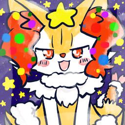 ambiguous_anthro ambiguous_gender anthro biped blush blush_stickers food front_view holidays looking_at_viewer narrowed_eyes object_in_tail open_:3 open_mouth open_smile shrimp_(food) simple_background smile solo standing star_polygon tail annyui0611 christmas nintendo pokemon braixen canid generation_6_pokemon mammal pokemon_(species) 1:1 2022 digital_drawing_(artwork) digital_media_(artwork) half-length_portrait hi_res japanese_description portrait translated_description