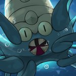 ambiguous_feral ambiguous_gender blue_body blue_tentacles bubble depth_of_field feral light looking_at_viewer open_mouth pupils purple_tongue sharp_teeth shell slit_pupils solo spiked_shell spikes spikes_(anatomy) tan_shell tan_spikes tan_teeth teeth tentacles tongue underwater water wide_eyed yellow_sclera spicyichizo nintendo pokemon fossil_pokemon generation_1_pokemon marine mollusk omastar pokemon_(species) 2025 absurd_res hi_res lighting shaded
