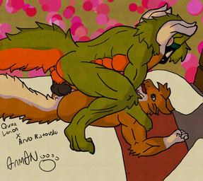 andromorph andromorph/male andromorph_penetrated animal_genitalia animal_penis anthro balls bed bedding blanket canine_genitalia canine_penis duo erection fluffy fluffy_balls fluffy_tail from_front_position fur furniture genitals horn intersex intersex/male intersex_penetrated knot knotted_penis looking_pleasured lying machine male male_penetrating missionary_position nude on_back on_bed open_mouth passionate penetration penile penile_penetration penis pillow sex smile tail tongue tuft vaginal vaginal_penetration vulva white_body animalatnight mythology dragon furred_dragon furred_scalie mammal mythological_creature mythological_scalie protogen scalie