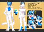 anthro biped eyewear fangs featureless_crotch glasses hair male nude open_mouth simple_background smile solo standing teeth text tongue tongue_out rekuuhh milchschnitte felid mammal english_text model_sheet