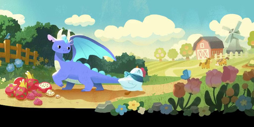 ambiguous_gender barn blinking dragon_fruit duo ear_flick farm feathers fence feral flower food fruit head_tilt horn path plant purple_body red_barn scarf shrub size_difference tail tail_pull tree white_body white_feathers windmill wings thanhuki thetiffopotamus mythology steam_(software) valve steam_sale_chicken steam_sale_dragon avian bird chicken dragon galliform mythological_creature mythological_scalie phasianid scalie animated hi_res no_sound short_playtime video