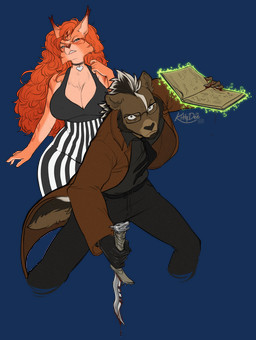 anthro biped border bottomwear breasts clothed clothed_anthro clothed_female clothed_male clothing duo female fingers front_view fully_clothed fully_clothed_anthro fully_clothed_female fully_clothed_male fur hair looking_at_viewer male standing teeth topwear transparent_border kittydee domestic_cat felid feline felis mammal alpha_channel hi_res