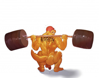 anthro anus backsack balls barbell barbell_squats bodily_fluids butt exercise genital_fluids genitals male muscular muscular_anthro muscular_male nude penis perineum precum simple_background solo squats sweat tail tattoo weightlifting white_background workout captain_nikko spelunker_sal mario_bros nintendo roommates_(comic) koopaling roy_koopa dragon_koopa koopa scalie artist_collaboration