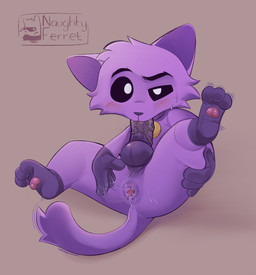 anal anal_fluids anal_penetration anthro anus autofellatio balls bodily_fluids fingering genital_fluids genitals licking male masturbation oral oral_masturbation penetration penile penile_masturbation penis penis_lick precum presenting presenting_anus purple_body sex solo sweat tongue naughty_ferret mob_entertainment poppy_playtime smiling_critters catnap_(poppy_playtime) domestic_cat felid feline felis mammal hi_res