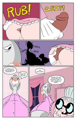 anthro anus bed bedroom bedroom_sex bottomless buckteeth butt clothed clothing detailed_background dialogue dress duo elder elderly elderly_anthro elderly_female elderly_male erection eyewear female furniture genitals glasses lining_up male male/female nervous onomatopoeia orgasm_denial partially_clothed penis penis_between_buttocks penis_grab robe sex_denial sex_on_bed shaking shivering size_difference sound_effects speech_bubble surprised teeth text wearing_glasses bob-jiggles cartoon_network foster's_home_for_imaginary_friends madame_foster mr._herriman human imaginary_friend lagomorph leporid mammal rabbit absurd_res comic english_text hi_res