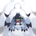 2_toes anthro bent_over blush butt claws featureless_crotch feet horn kerchief looking_at_viewer looking_through looking_through_legs male neckerchief neckwear null rear_view simple_background smile solo spread_legs spreading suggestive_look suggestive_pose tail thick_tail toe_claws toes upside_down white_background white_body wings yellow_eyes young shoru bandai_namco digimon digimon_(species) gammamon scalie 1:1 animated high_framerate no_sound short_playtime webm