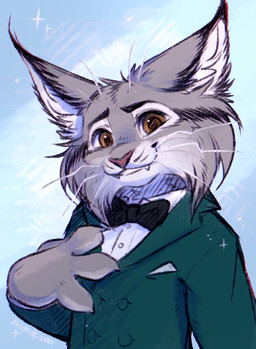 anthro biped claws clothed clothed_anthro clothed_male clothing fingers front_view fur looking_at_viewer male simple_background smile solo teeth whiskers bloominglynx disney zootopia pawbert_lynxley canada_lynx felid feline lynx mammal 2025 absurd_res digital_drawing_(artwork) digital_media_(artwork) hi_res