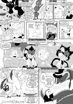 10_panel_comic ambiguous_gender answer black_body black_nose black_text clothed clothing dialogue diaper diaper_fetish eyes_closed feral forehead_gem gem group hat headgear headwear mouth_closed open_mouth open_smile question question_mark questions_and_answers smile speech_bubble talking_to_another text text_box tongue top_hat wearing_diaper heavenlyproductions nintendo pokemon absol eevee eeveelution espeon gallade gardevoir generation_1_pokemon generation_2_pokemon generation_3_pokemon generation_4_pokemon generation_6_pokemon pokemon_(species) scizor shinx sylveon teddiursa typhlosion umbreon 2026 absurd_res comic english_text hi_res monochrome