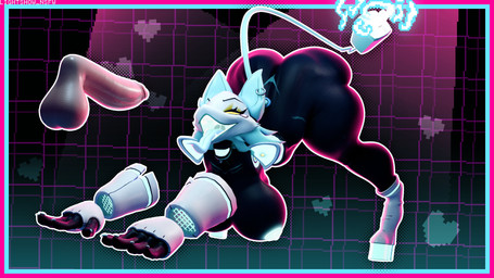 all_fours anthro areola ass_up balls big_breasts big_butt black_body blue_areola blue_clothing blue_hair blue_nipples blue_thong blue_underwear boots breasts butt clothing cord_tail disembodied_penis duo ear_piercing ear_ring electrical_plug electrical_plug_tail energy erection female fingerless_gloves footwear genitals gloves glowing glowing_mouth glowing_nipples hair handwear heart_symbol high_heeled_boots high_heels humanoid_genitalia humanoid_penis machine male male/female nipples open_mouth open_smile penis piercing platform_footwear platform_heels ring_piercing shoes shoulder_pads smile solo_focus tail thick_penis thick_thighs thong tongue tongue_out underwear uvula vein veiny_penis white_boots white_clothing white_fingerless_gloves white_footwear white_gloves white_handwear wide_hips yellow_eyes lightshow_nsfw cryptiacurves_(modeler) deltarune undertale_(series) tasque_manager darkner felid feline mammal robot robot_anthro 3d_(artwork) absurd_res digital_media_(artwork) full-length_portrait hi_res portrait