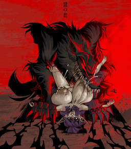 4_toes 5_fingers 5_toes aggressive ambiguous_penetration areola arm_tuft back_tuft bestiality big_areola big_breasts big_claws bite biting_another black_body black_fur blush bodily_fluids breast_bite breast_play breast_pull breast_squish breast_torture breasts cheek_tuft claw_marks claws creepy_face cum cum_inside cum_overflow dangerous dominant dominant_feral dominant_male duo ears_back ejaculation elbow_tuft facial_tuft fangs feet female female_penetrated feral feral_penetrating fingers fluffy fluffy_tail from_front_position fur fuzzy genital_fluids genitals grey_body grey_skin hair huge_breasts humanoid_on_feral humanoid_penetrated humanoid_pointy_ears lactating larger_dom legs_up long_hair looking_at_viewer lying male male/female male_penetrating masochism metal metal_claws neck_tuft nipple_bite nipple_fetish nipple_play nipples no_pupils nude on_back on_ground on_top open_mouth open_smile penetration penis pinned pinned_arms pivoted_ears pointy_ears predator/prey purple_hair red_background red_eyes robotic_arm robotic_claws robotic_limb rough_sex scary sex sharp_teeth shoulder_tuft simple_background size_difference smaller_penetrated smile squish submissive submissive_female submissive_humanoid tail teeth toes tongue tongue_out tuft grimcr0w berserk_(series) amara_(grimcrow) beast_of_darkness canid canine canis demon humanoid mammal monster wolf hi_res shaded
