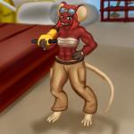 anthro breasts clothing female muscular muscular_anthro muscular_female solo slinkoboy mammal mouse murid murine rodent 1:1