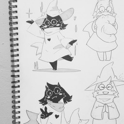 anthro black_body black_fur blush clothed clothing eyewear fur glasses heart_symbol male scarf simple_background solo belacanl deltarune undertale_(series) ralsei bovid caprine darkner goat mammal 1:1 2018 hi_res monochrome