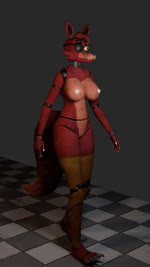 anthro breasts crossgender female fingers machine mtf_crossgender nipples nude solo walk_cycle walking thegreenblacksoul five_nights_at_freddy's scottgames foxy_(fnaf) animatronic canid canine fox mammal robot 2024 3d_(artwork) 3d_animation 9:16 animated digital_media_(artwork) hi_res no_sound short_playtime webm