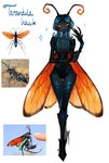 5_fingers antennae_(anatomy) anthro black_body blue_body blue_hair clothing curvy_figure eyebrows eyeshadow female fingers hair hourglass_figure insect_wings leotard looking_at_viewer makeup non-mammal_hair orange_eyes simple_background smile solo text thigh_gap white_background wings fiship arthropod hymenopteran insect spider_wasp tarantula_hawk_wasp wasp 2021 absurd_res digital_media_(artwork) english_text hi_res