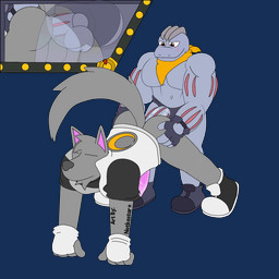 all_fours anal anal_penetration animal_genitalia animal_penis anthro anthro_on_anthro anthro_penetrated anthro_penetrating anthro_penetrating_anthro backsack ball_slap balls balls_deep balls_touching belt biped black_nose blush body_writing bottomless bouncing_balls bouncing_butt bouncing_penis briefs butt canine_genitalia canine_penis close-up clothed clothed_sex clothing clothing_aside cutaway doggystyle duo erection eyes_closed fingerless_gloves footwear from_behind_position fur genitals gloves grey_body grey_fur grey_skin handwear head_tuft interspecies jacket kerchief male male/male male_penetrated male_penetrating male_penetrating_male muscular muscular_anthro muscular_male navel penetration penile penile_penetration penis penis_in_ass pink_penis pokephilia raised_tail sex shirt shoes simple_background slap smile speedo spreading swimwear tail text topless topwear translucent translucent_body transparent_background tuft underwear underwear_aside underwear_sex conditional_dnp notkastar nintendo pokemon zatch_(notkastar) canid canine canis generation_1_pokemon machoke mammal pokemon_(species) wolf 1:1 2019 2d_animation alpha_channel animated digital_media_(artwork) high_framerate motion_tweening