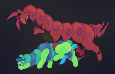 ale anal anal_penetration antennae_(anatomy) anthro balls bestiality dewlap_(anatomy) dominant dominant_male duo feral feral_on_taur genitals male male/male male_penetrated male_penetrating male_penetrating_male penetration penile penile_penetration penis penis_in_ass quadruped sex submissive chronicdreamur blushcrunch_studio dandy's_world nintendo pokemon squirm_(dandy's_world) arthropod caterpillar generation_5_pokemon insect larva pokemon_(species) scolipede taur 2026 digital_media_(artwork) hi_res