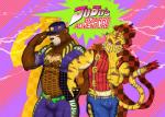 abs bear belt biceps black_nose blue_eyes body_markings brown_fur clothing cosplay feline fur grin jacket jojo's_bizarre_adventure juuichi looking_at_viewer male markings morenatsu musclegut muscles omegalupus open_shirt pants pecs pink_nose pose red_eyes shirt smile standing stripes tan_fur tiger torahiko_ooshima vest yellow_fur
Rating: Safe
Score: 4
User: cole-nyaa
Date: December 21, 2013