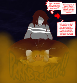 ambiguous_gender anthro antlers bodily_fluids clothing dialogue dirty_talk duo_focus facesitting fart fart_cloud fart_fetish fart_sniffing fart_torture farting_on_another farting_on_face female female/ambiguous forced group hair heart_symbol horn long_hair objectification sitting_on_another sniffing sound_effects speech_bubble submissive submissive_female sweater tears text topwear trio vowelless vowelless_sound_effect wide_eyed ti-ling deltarune undertale_(series) noelle_holiday vessel_(deltarune) deer human mammal new_world_deer reindeer digital_media_(artwork) english_text