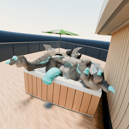 animal_genitalia animal_penis anthro big_penis blue_body bodily_fluids building claws cum equine_genitalia equine_penis eyes_closed genital_fluids genitals grey_body horn hot_tub house male navel nipples paws penis relaxing solo teeth water f3nrisulfr vulgarvictor_(modeler) fallout microsoft deathclaw scalie 1:1 3d_(artwork) absurd_res digital_media_(artwork) hi_res