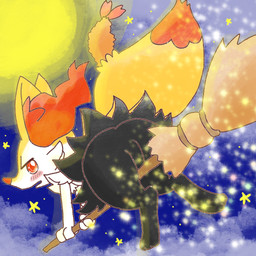 ambiguous_anthro ambiguous_gender anthro biped blush broom broom_riding butt cleaning_tool cloud digitigrade dipstick_tail featureless_crotch food looking_at_viewer looking_back looking_back_at_viewer low-angle_view markings night outside rear_view shrimp_(food) sitting sky snout solo star sun tail tail_markings annyui0611 nintendo pokemon braixen canid generation_6_pokemon mammal pokemon_(species) 1:1 2022 digital_drawing_(artwork) digital_media_(artwork) full-length_portrait hi_res japanese_description portrait translated_description