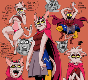 anthro barefoot big_breasts breasts buburina clothing eyeshadow feet female grin half-closed_eyes looking_at_viewer makeup narrowed_eyes navel nipples open_mouth panties sharp_teeth smile smirk solo teeth text tongue tongue_out under_boob underwear white_body yellow_eyes buburina_(catnapped) domestic_cat felid feline felis mammal 2023 english_text