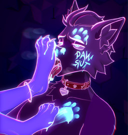 anklet anthro black_body black_fur blue_body blue_eyes blue_fur body_writing bodypaint cheek_tuft claws collar collar_tag dominant dominant_female dripping_wet duo facial_tuft feet female foot_domination foot_fetish foot_lick foot_on_chest foot_on_face foot_on_head foot_play footprint fur half-closed_eyes heart_collar_tag humiliation humiliation_fetish jewelry licking male male/female markings narrowed_eyes neon neon_background paint pawprint pawprint_(marking) pawprint_print paws stepped_on text text_on_collar_tag tongue tongue_out trance tuft underpaw wearing_collar white_body white_fur worship aslinino mats_(glasnir) canid canine canis domestic_dog mammal english_text hi_res