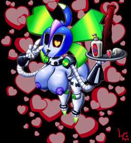 4_fingers animal_dildo animal_sex_toy antenna_hair big_breasts blue_clothing blue_headwear bolt_(fastener) bow_ribbon breasts buttplug clothed clothing container cup curvy_figure dildo equine_dildo female fingers gesture grey_body hair hand_gesture headgear headwear heart_eyes heart_symbol hovering huge_breasts jets legwear lube machine maid_uniform metallic_body nipples noodle_arms open_mouth pantsless plug_(sex_toy) puffy_nipples purple_nipples screen_eyes sex_toy solo stockings tea_cup teapot tongue tongue_out tray uniform v_sign fuzzycogs alt_h34 humanoid humonoid robot robot_humanoid absurd_res hi_res