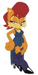 anthro blue_eyes brown_body brown_fur clothing dress female footwear fur high_heels legwear long_socks shoes solo thigh_highs guillion archie_comics sega sonic_the_hedgehog_(archie) sonic_the_hedgehog_(comics) sonic_the_hedgehog_(series) sally_acorn chipmunk ground_squirrel mammal rodent sciurid hi_res