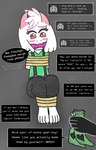 arms_tied bdsm blush bondage bound clothing costume dialogue feet footwear gangster horn legs_tied male mobster paws socks socks_removed speech_bubble text devluca17 deltarune undertale_(series) ralsei bovid caprine goat mammal 9:14 absurd_res english_text hi_res