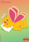 antennae_(anatomy) anus female fur genitals lying on_front pussy solo yellow_body yellow_fur plumpdragon disney the_wuzzles butterbear_(the_wuzzles) arthropod bear butterfly butterfly_furry hybrid insect lepidopteran mammal wuzzle